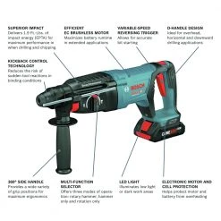 Flash Sale 😉 Bosch GBH18V-26DK25 Bulldog 18V EC Brushless Lithium-Ion 1 In. Cordless SDS-plus Rotary 🔨 Hammer Kit With 2 Batteries (4 Ah) 🔥 15 Flash Sale 😉 Bosch GBH18V-26DK25 Bulldog 18V EC Brushless Lithium-Ion 1 In. Cordless SDS-plus Rotary 🔨 Hammer Kit With 2 Batteries (4 Ah) 🔥 -Bosch Store bshngbh18v 26dk25 c