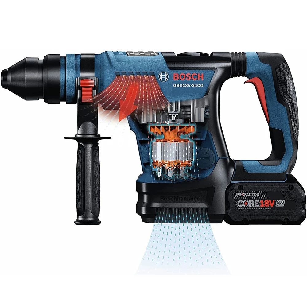 Outlet โ Bosch GBH18V-34CQB24 PROFACTOR 18V Bulldog Brushless Lithium-Ion 1-1/4 In. Cordless Connected-Ready SDS-Plus Rotary ๐จ Hammer Kit With 2 Batteries (8 Ah) โญ 5 Outlet โ Bosch GBH18V-34CQB24 PROFACTOR 18V Bulldog Brushless Lithium-Ion 1-1/4 In. Cordless Connected-Ready SDS-Plus Rotary ๐จ Hammer Kit With 2 Batteries (8 Ah) โญ - Image 5