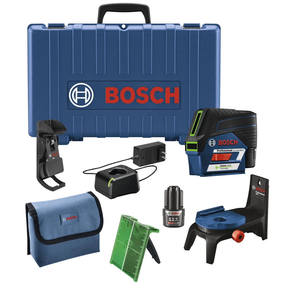 Outlet 🛒 Bosch GCL100-80CG 12V Green-Beam Cross-Line Laser With Plumb Points 🎉 1 Outlet 🛒 Bosch GCL100-80CG 12V Green-Beam Cross-Line Laser With Plumb Points 🎉