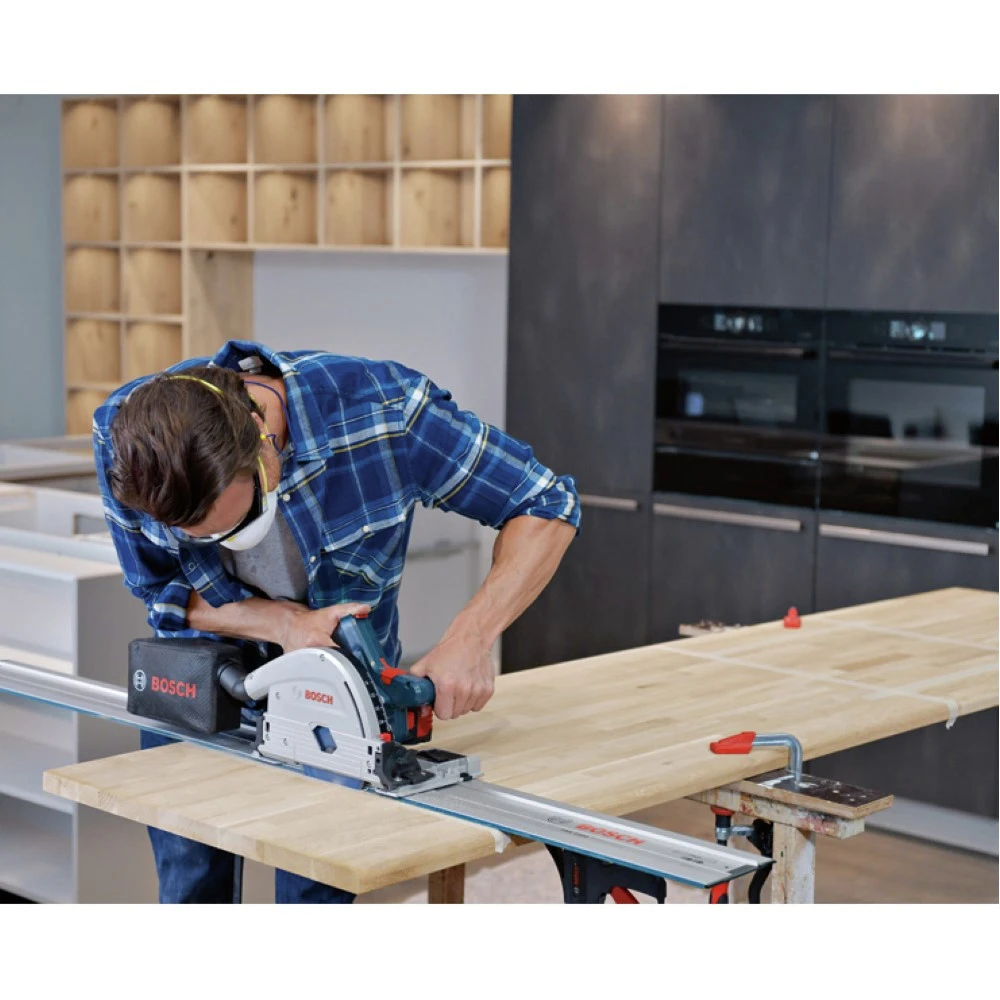 Outlet 👍 Bosch GKT18V-20GCL PROFACTOR 18V Cordless 5-1/2 In. Track Saw With BiTurbo Brushless Technology And Plunge Action (Tool Only) 😉 9 Outlet 👍 Bosch GKT18V-20GCL PROFACTOR 18V Cordless 5-1/2 In. Track Saw With BiTurbo Brushless Technology And Plunge Action (Tool Only) 😉 - Image 9