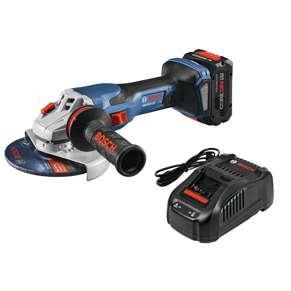 Discount 🔥 Bosch GWS18V-13CB14 PROFACTOR 18V Cordless 5-6 In. Angle Grinder Kit With BiTurbo Brushless Technology Kit With (1) CORE18V 8.0 Ah PROFACTOR Performance Battery ⭐ 1 Discount 🔥 Bosch GWS18V-13CB14 PROFACTOR 18V Cordless 5-6 In. Angle Grinder Kit With BiTurbo Brushless Technology Kit With (1) CORE18V 8.0 Ah PROFACTOR Performance Battery ⭐