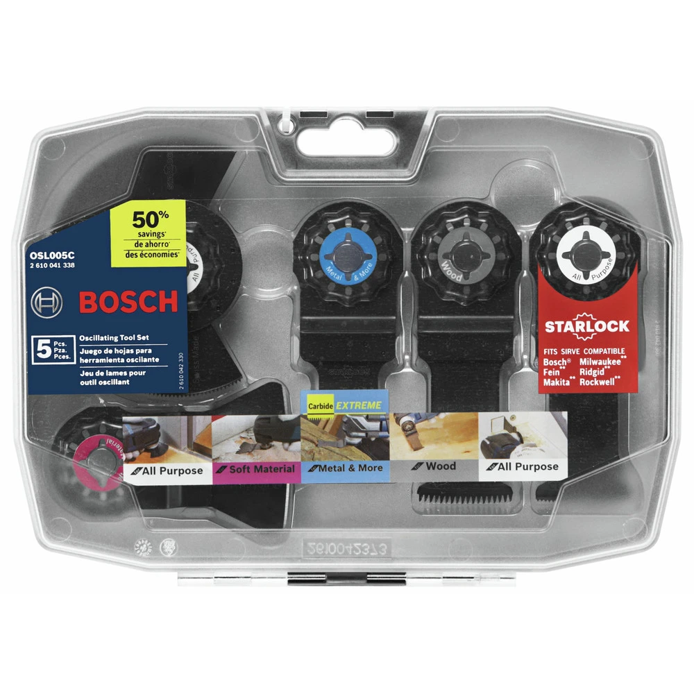 Flash Sale 👏 Bosch OSL005C 5-Piece Starlock Oscillating Multi-Tool Accessory Blade Set 🔔 2 Flash Sale 👏 Bosch OSL005C 5-Piece Starlock Oscillating Multi-Tool Accessory Blade Set 🔔 - Image 2