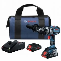 Best Pirce 👏 Factory Reconditioned Bosch GSB18V-755CB25-RT 18V Brute Tough Connected-Ready EC Brushless Lithium-Ion 1/2 In. Cordless 🔨 Hammer Drill Driver Kit With 2 Batteries (4 Ah) ✔️