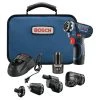 Cheap 🌟 Factory Reconditioned Bosch GSR12V-140FCB22-RT 12V Lithium-Ion Max FlexiClick 5-In-1 1/4 In. Cordless Drill Driver System Kit (2 Ah) 👏
