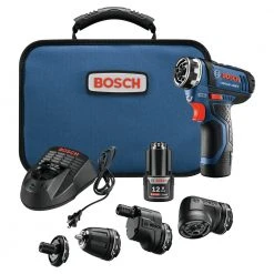 Cheap 🌟 Factory Reconditioned Bosch GSR12V-140FCB22-RT 12V Lithium-Ion Max FlexiClick 5-In-1 1/4 In. Cordless Drill Driver System Kit (2 Ah) 👏