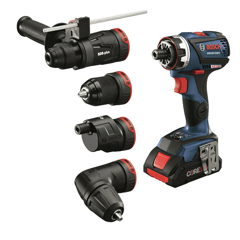 New 🎉 Factory Reconditioned Bosch GSR18V-535FCB15-RT 18V EC Brushless Connected-Ready Flexiclick 5-in-1 Cordless Drill Driver System Kit (4 Ah) 😉 2 New 🎉 Factory Reconditioned Bosch GSR18V-535FCB15-RT 18V EC Brushless Connected-Ready Flexiclick 5-in-1 Cordless Drill Driver System Kit (4 Ah) 😉 - Image 2