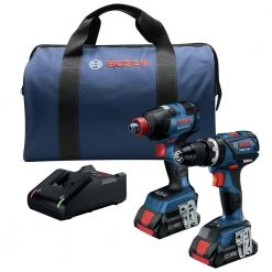 Flash Sale ๐ Factory Reconditioned Bosch GXL18V-251B25-RT 18V Lithium-Ion Brushless Freak 1/4 In. And 1/2 In. 2-in-1 Bit/Socket Impact Driver / 1/2 In. ๐จ Hammer Drill Driver Combo Kit (4 Ah) ๐ฅฐ
