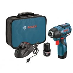 Flash Sale โญ Factory Reconditioned Bosch PS42-02-RT 12V MAX 2.0 Ah Cordless Lithium-Ion EC Brushless 1/4 In. Hex Impact Driver Kit ๐